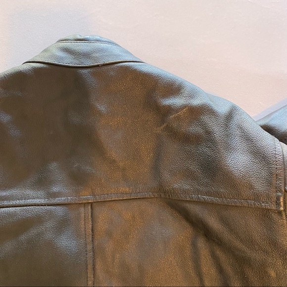 REAL LEATHER Brand men's leather biker motorcycle jacket size 40 - Picture 11 of 15